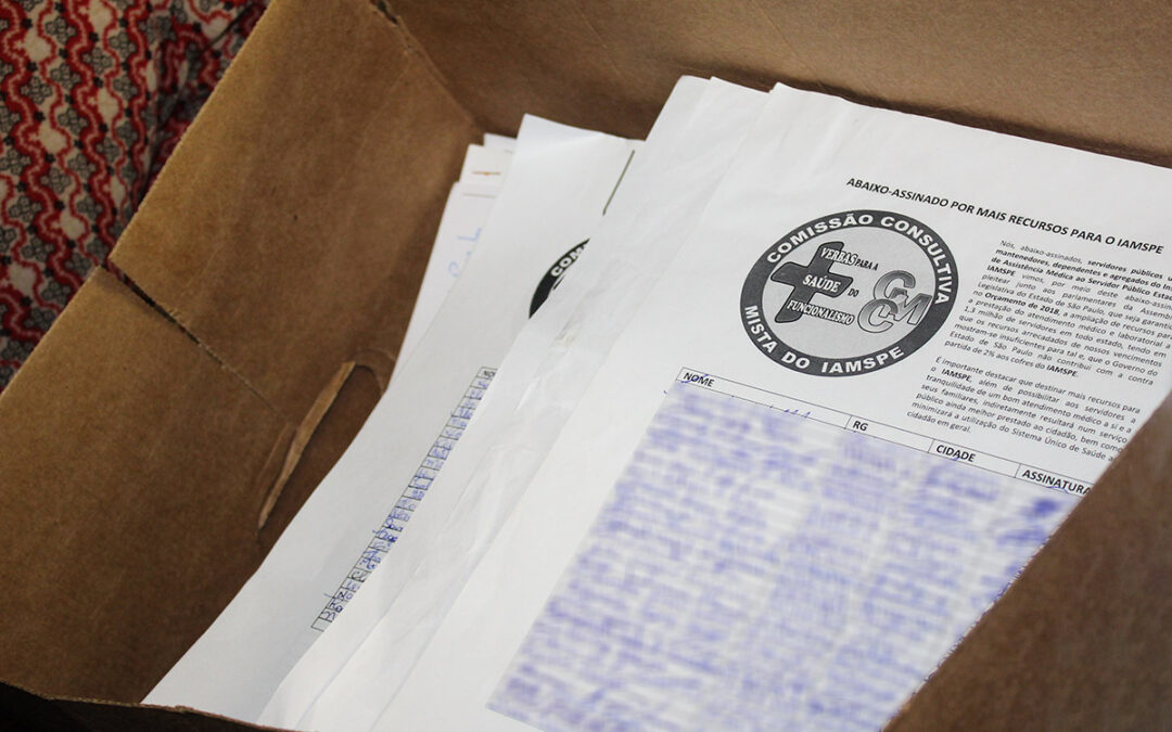 Iamspe: servidores reúnem 60 mil assinaturas por mais recursos