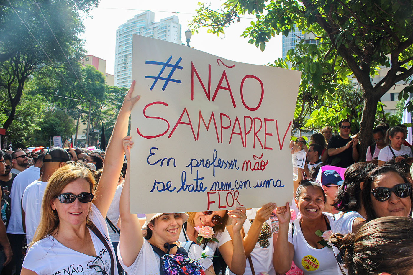 Foto: manifestação de professores/Leandro Silva