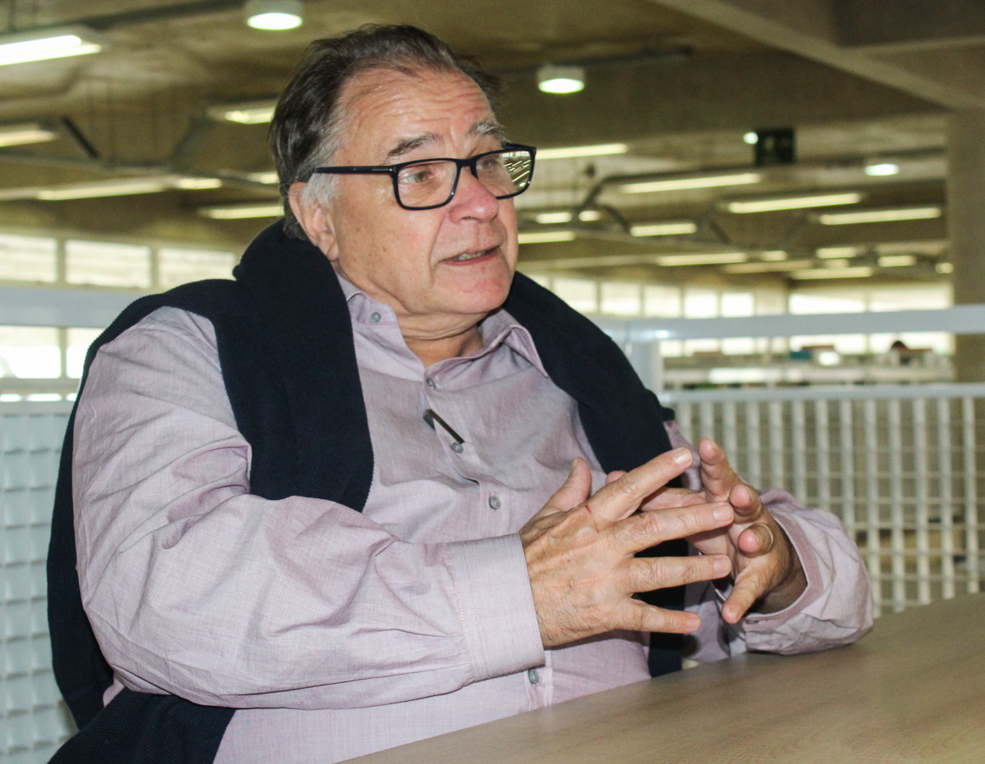 Foto: Pierre Ruprecht durante a entrevista/Leandro Silva