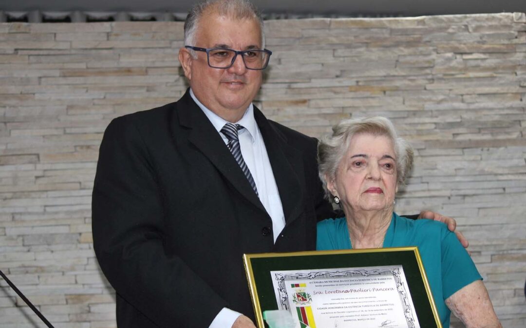 Presidente do CPP recebe título de Cidadã Honorária da Estância Turística de Barretos
