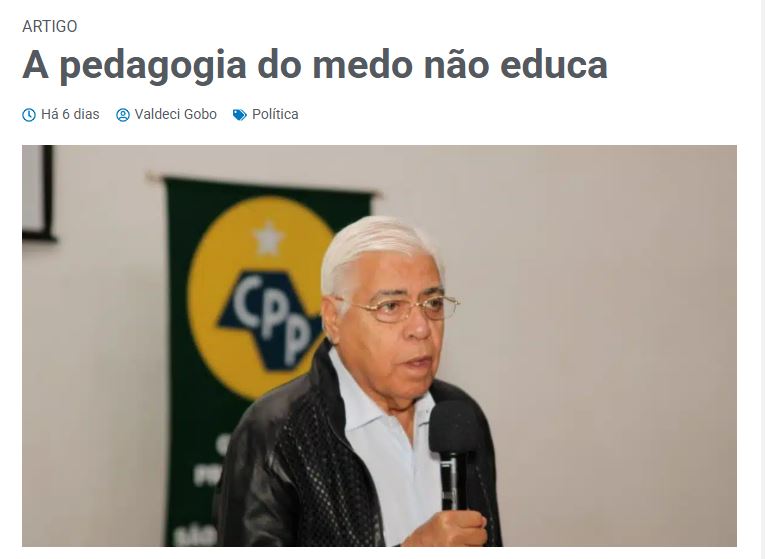 Artigo do Professor Azuaite Martins de França é republicado no Jornal Primeira Página