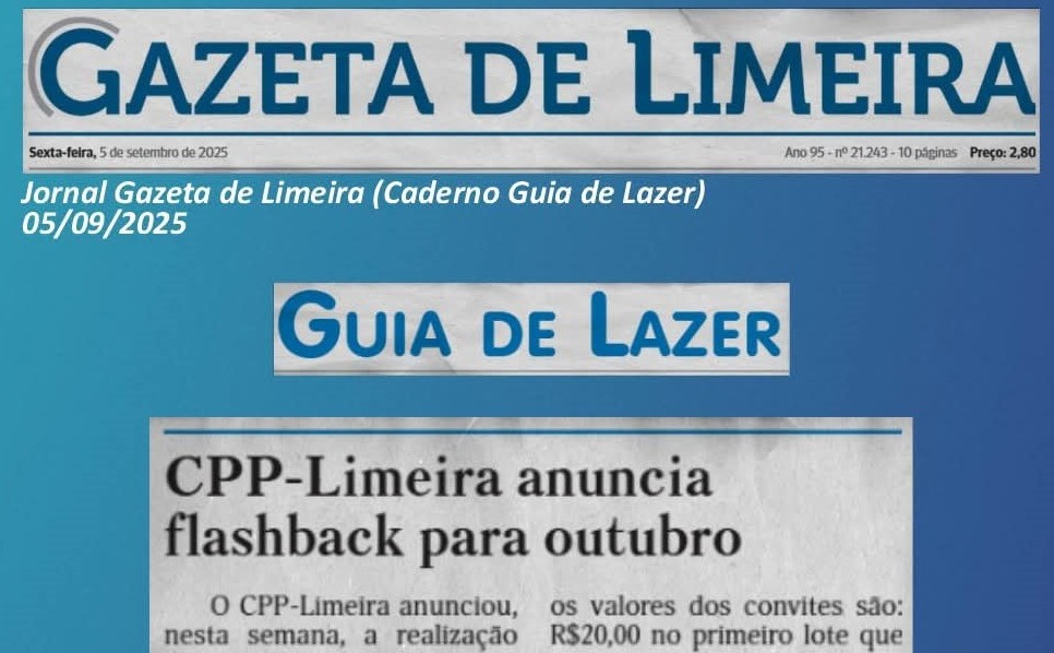 6ª edição da festa Flashback é destaque no Jornal Gazeta de Limeira