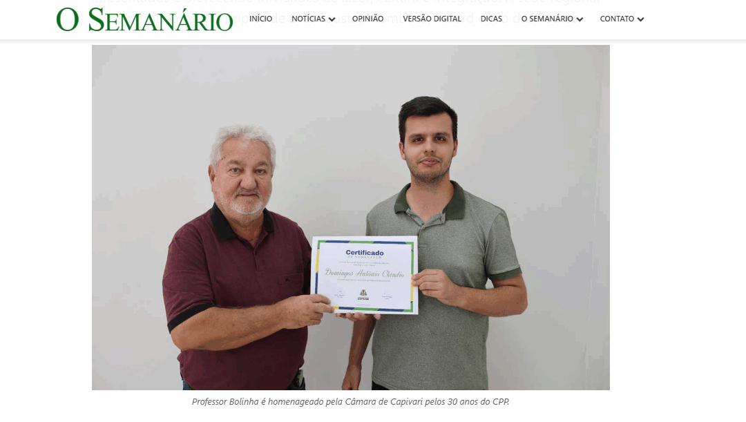 Câmara de Capivari homenageia Sede Regional do CPP pelos 30 anos de atuação na cidade