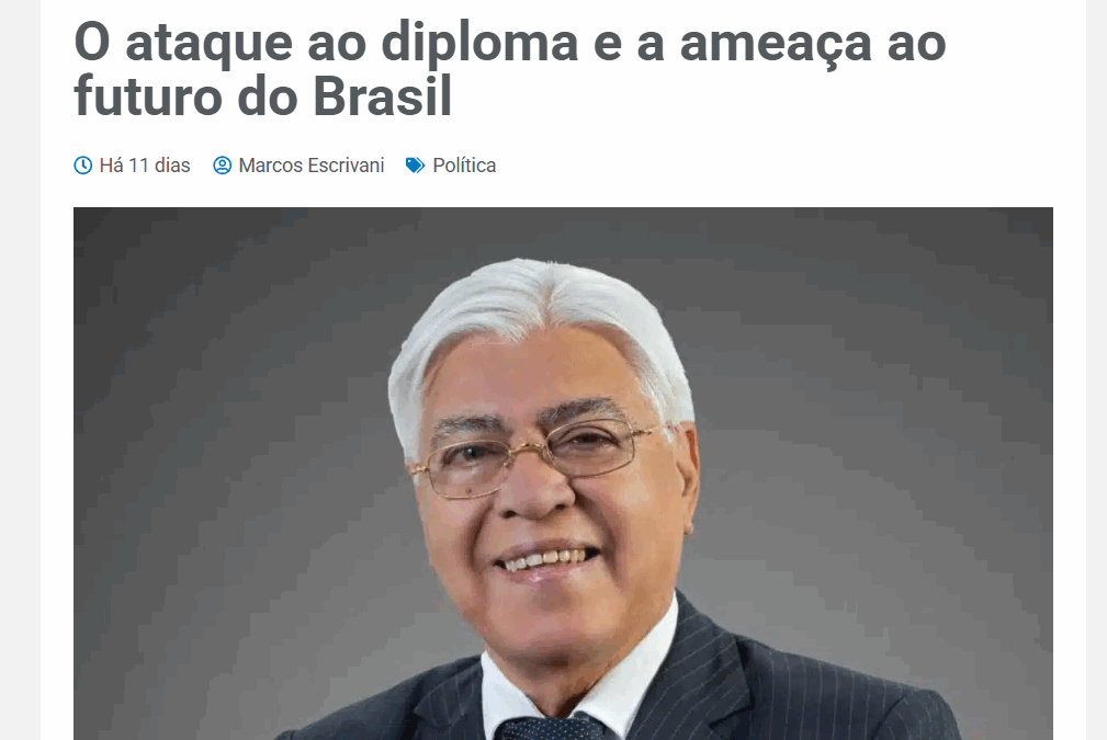 Jornal Primeira página publica texto do vice-presidente do CPP, Azuaite Martins de França