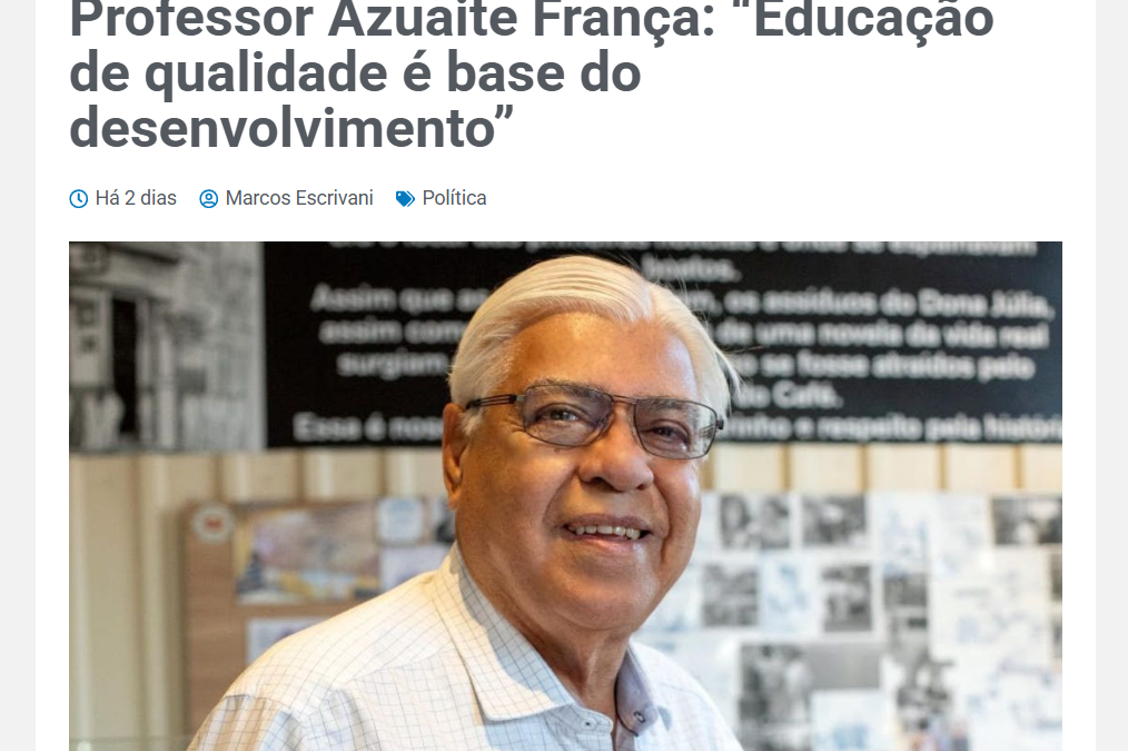 Jornal Primeira Página repercute declarações do vice-presidente do CPP sobre Educação