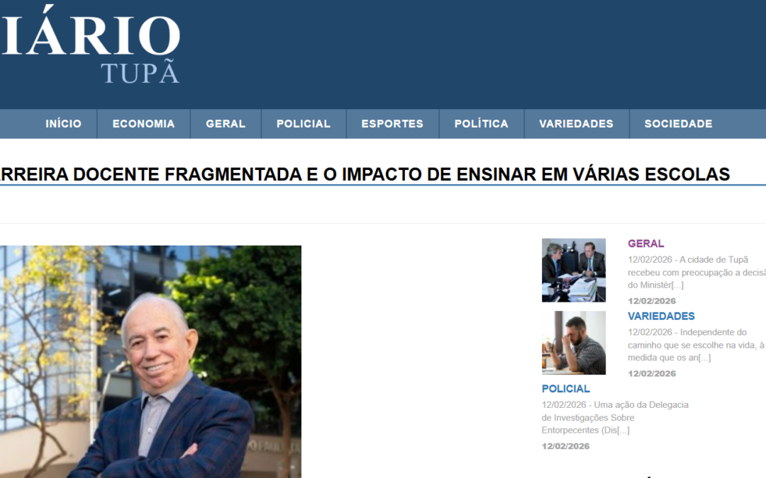 Texto do presidente do CPP é publicado no Diário de Tupã