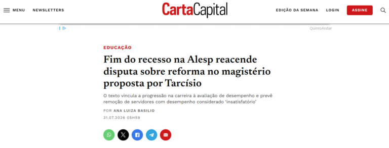 Posicionamento do CPP é destaque na revista Carta Capital