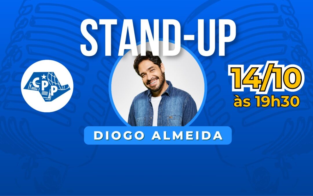 Inscrições para stand-up com Diogo Almeida começam nesta quinta-feira (20)